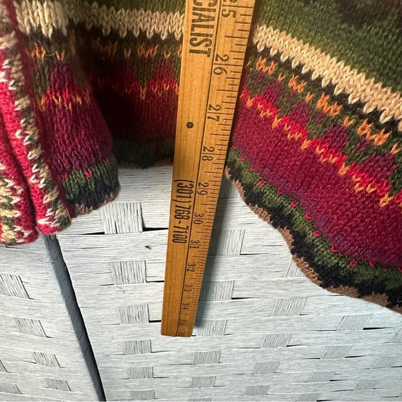 Tiara vintage cardigan Nordic Knit Zip Up Cardigan Sweater 90’s Y2K cottage core - Picture 7 of 9